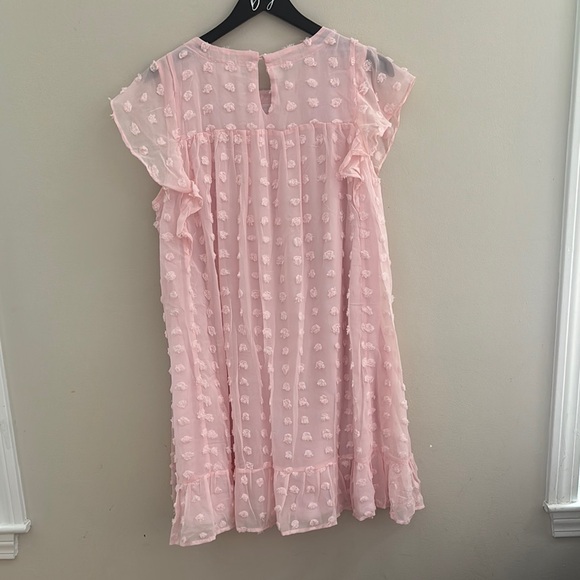 Pink Ruffled Maternity Dress - Picture 3 of 5